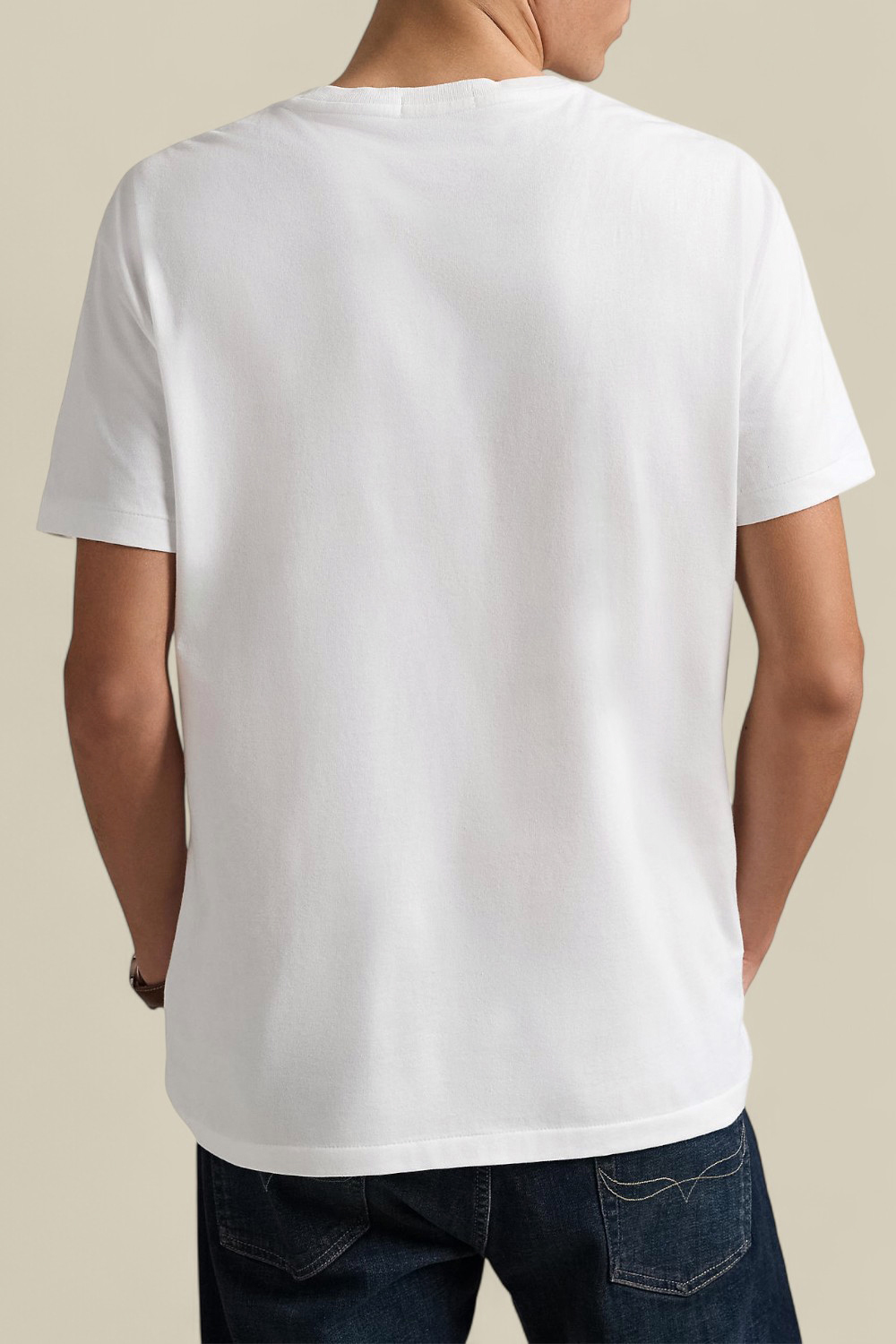 תמונת דוגמן אחורית של חולצת טי