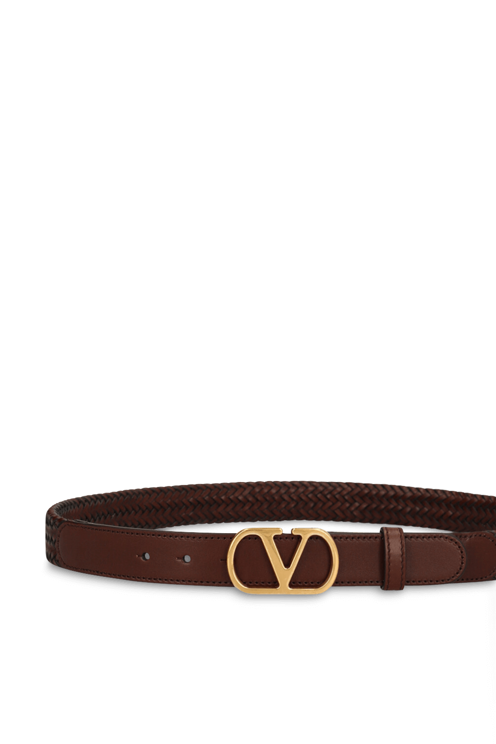 תמונת פנים של חגורת עור קלועה