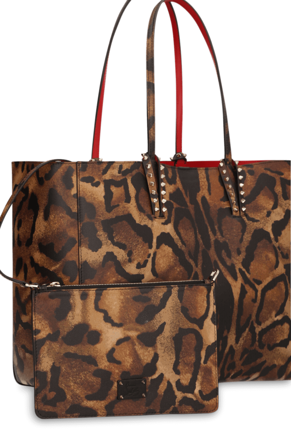 תמונת תקריב של תיק נשיאה מנומר