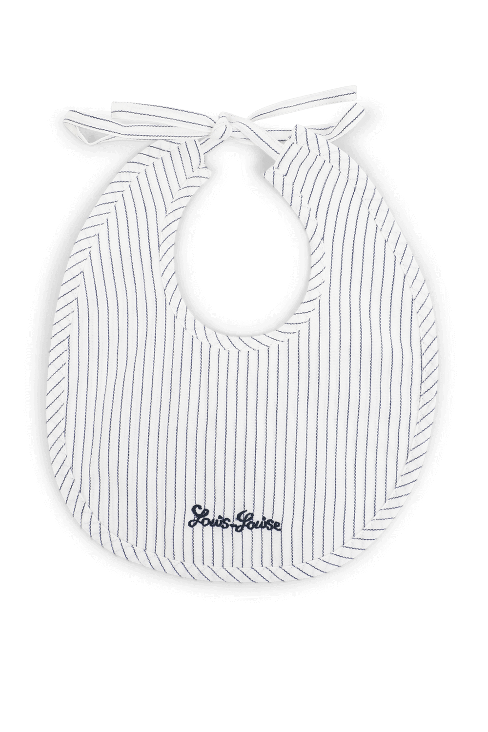 תמונה קידמית של סינר פסים עם רקמה