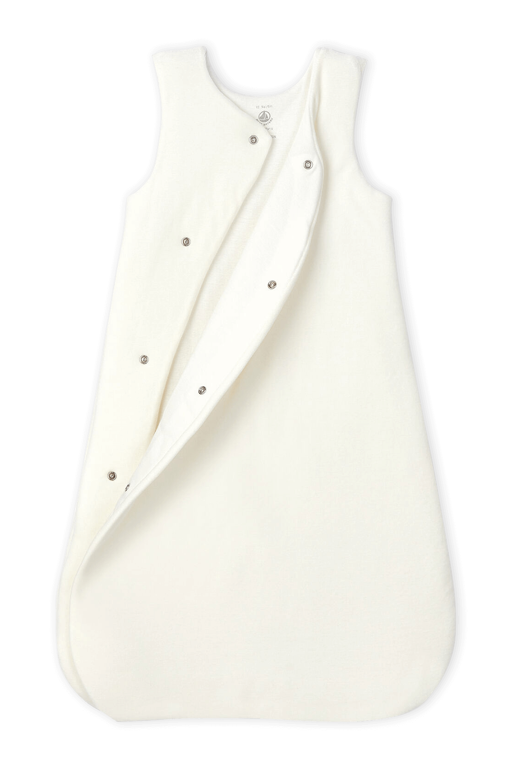 תמונה אחורית של שק שינה לבן עם סגירת תיקתקים - גיל 6 חודשים
