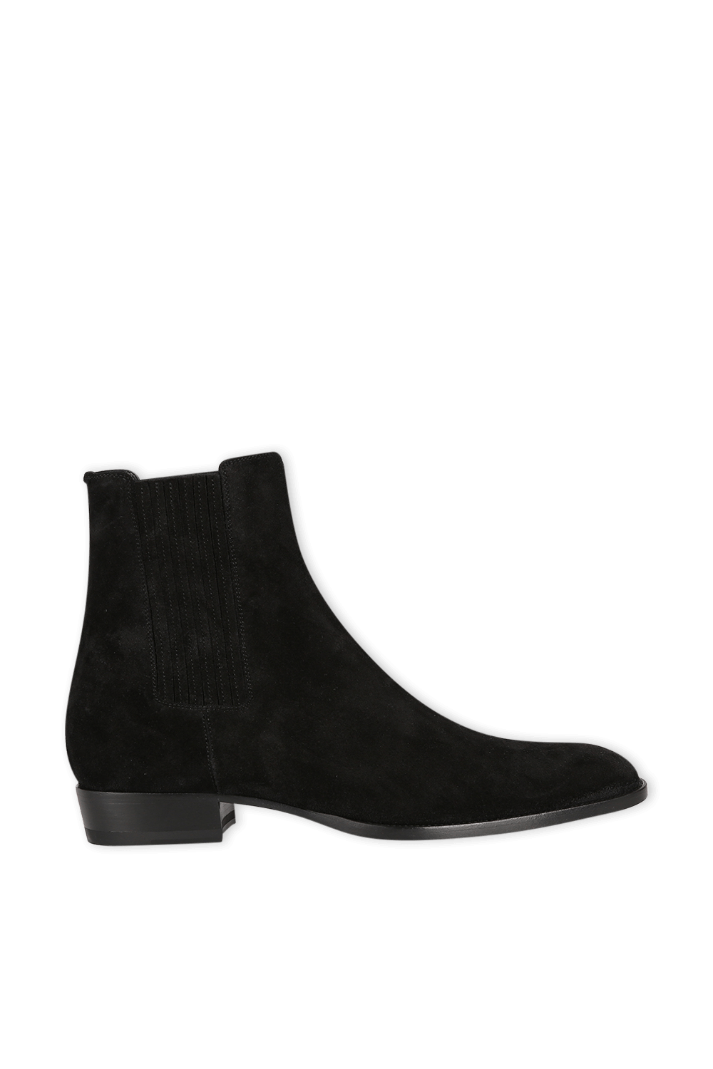 ysl black suede boots