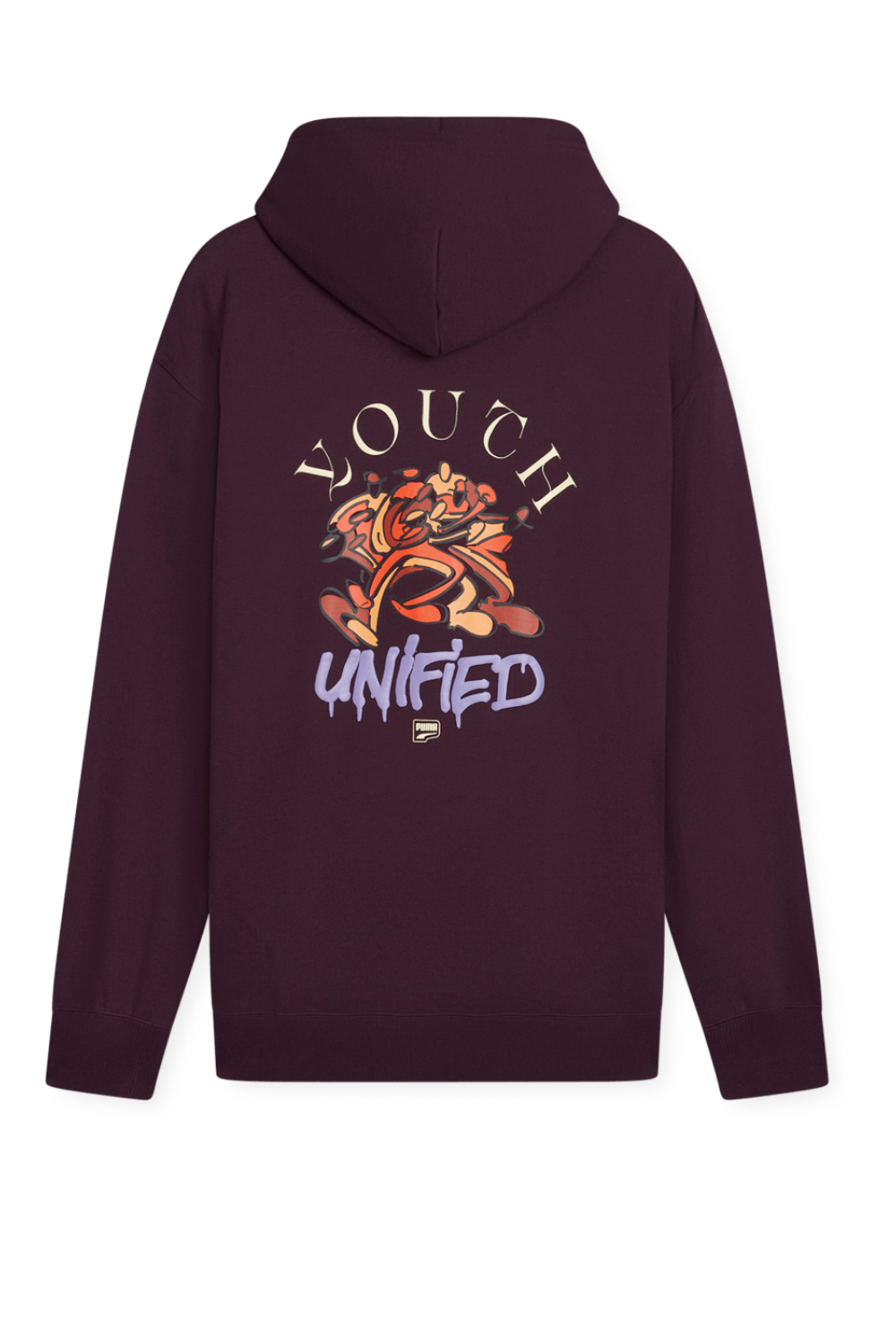 תמונה אחורית של סווטשירט קפוצ'ון דאונטאון