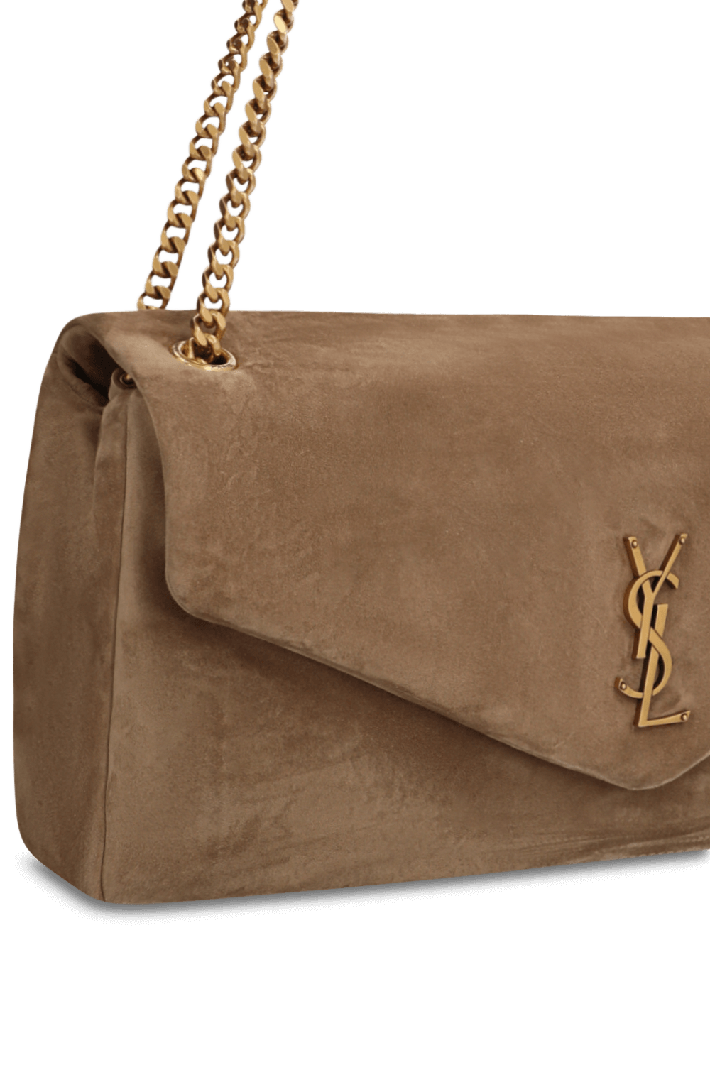 תמונת תקריב של תיק כתף זמש