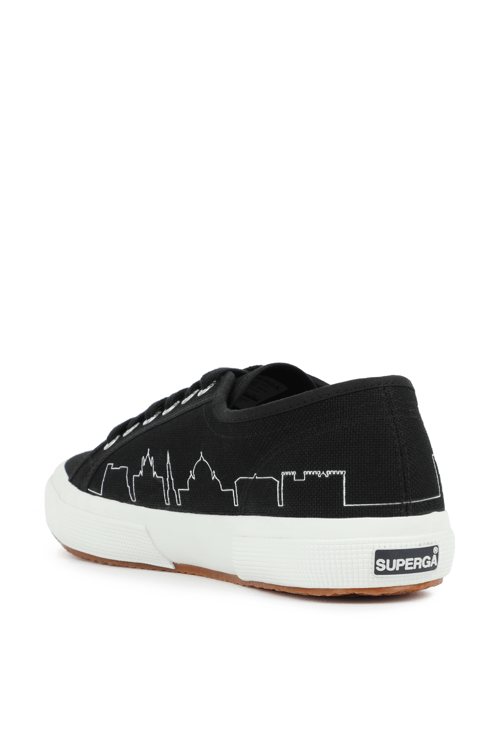 תמונה אחורית של Throeback x Superga  2750 Sneakers in Black