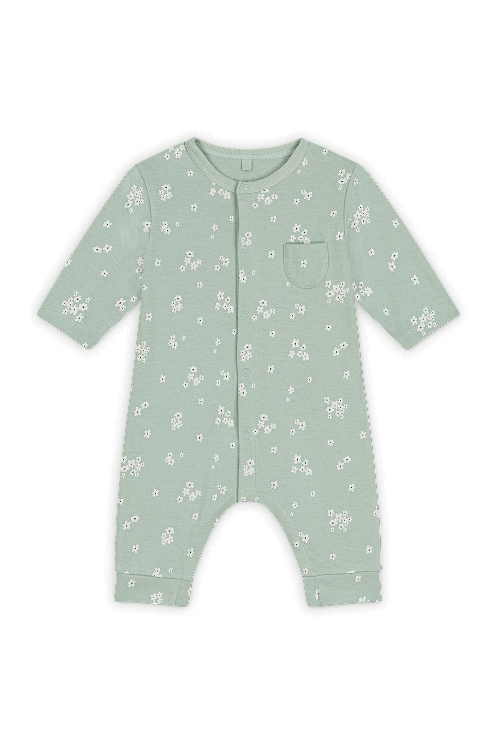 תמונה קידמית של אוברול מבד רך במיוחד - גילאי ניובורן-18 חודשים