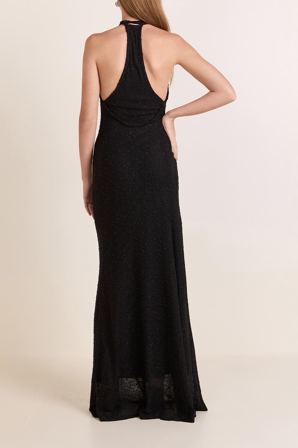 תמונת דוגמן אחורית של שמלת מקסי