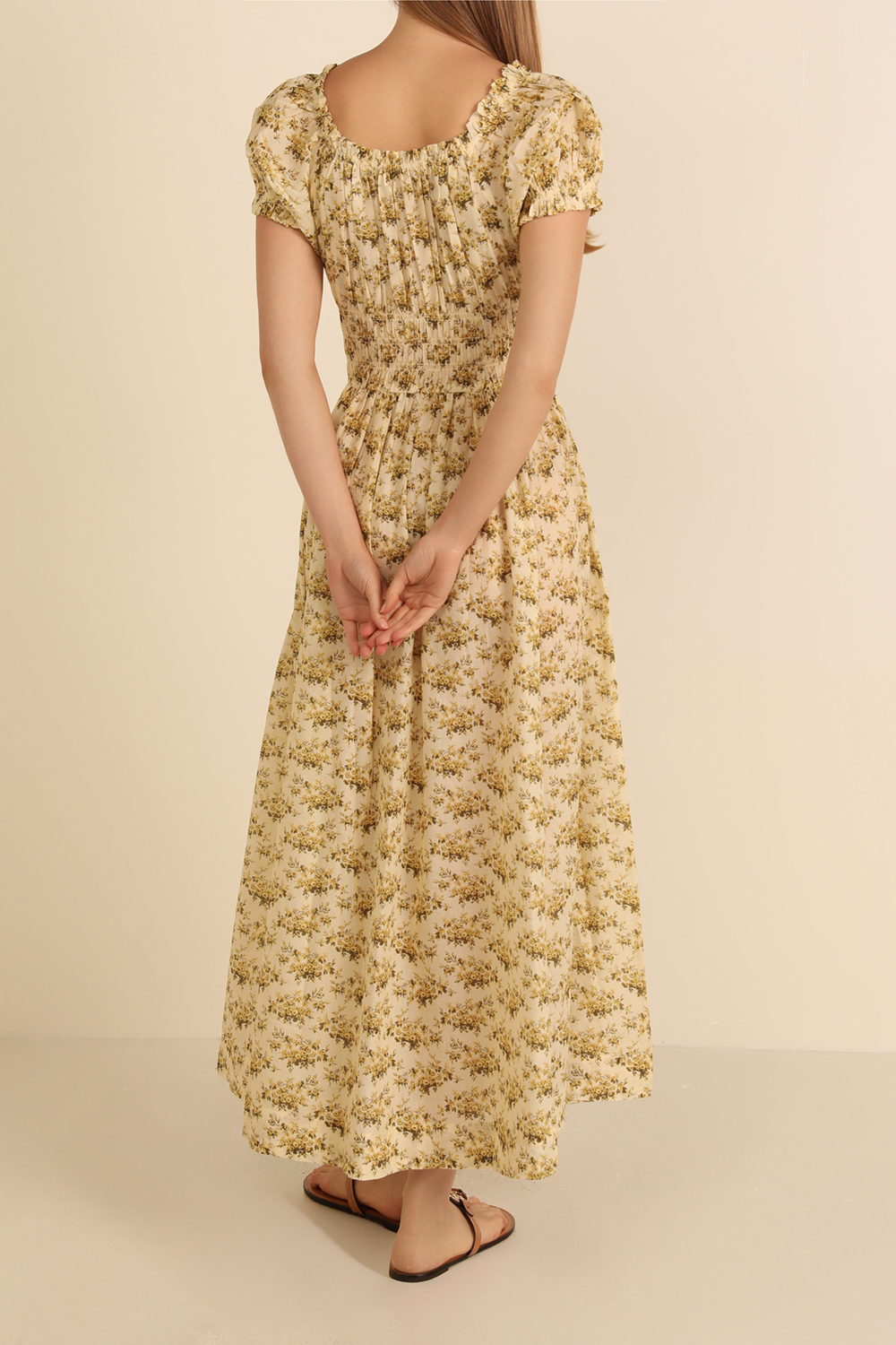 תמונת דוגמן אחורית של שמלת מקסי אשלין