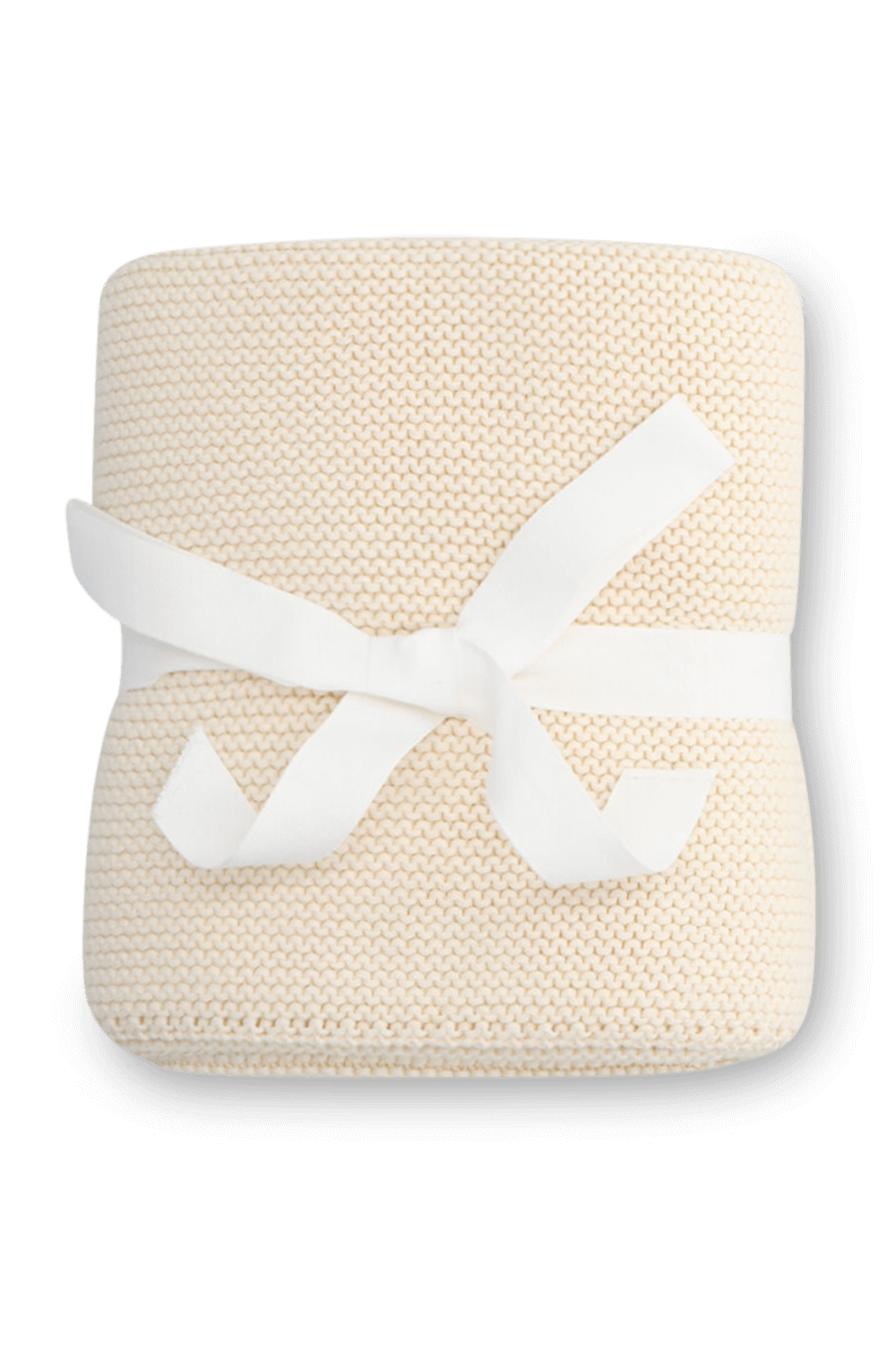 תמונה קידמית של שמיכה סרוגה