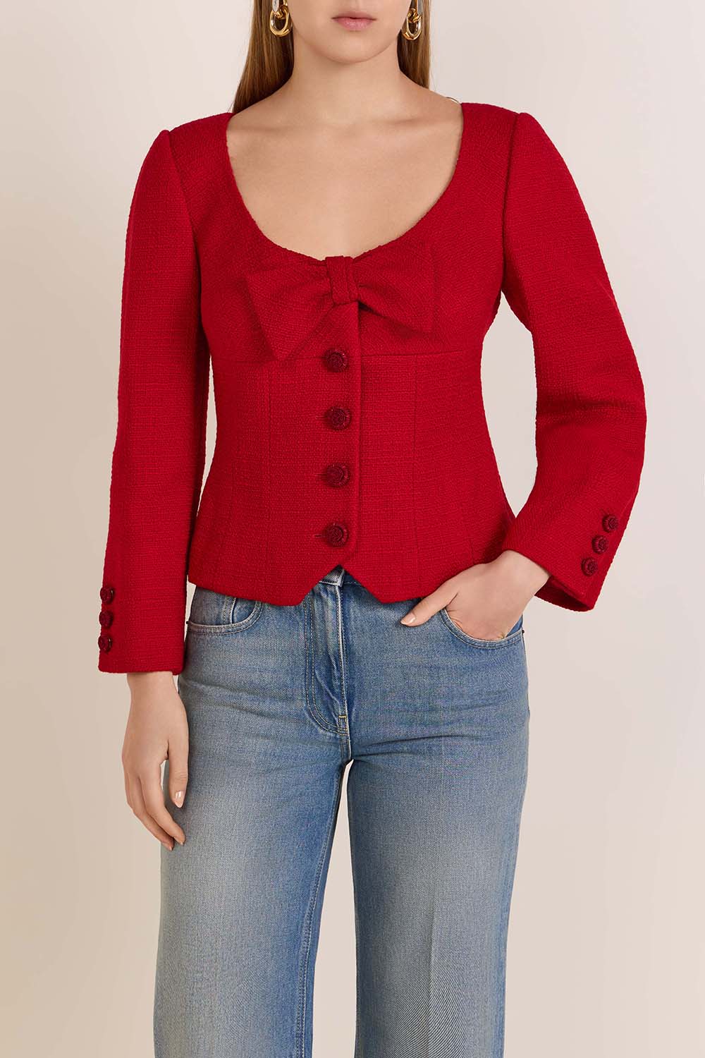 תמונת דוגמן קידמית של ז'קט צמר