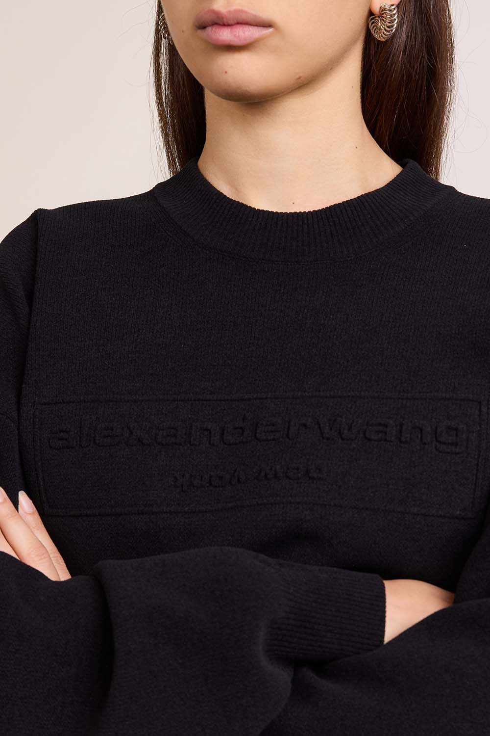 תמונת תקריב דוגמן של סווטשירט ריב