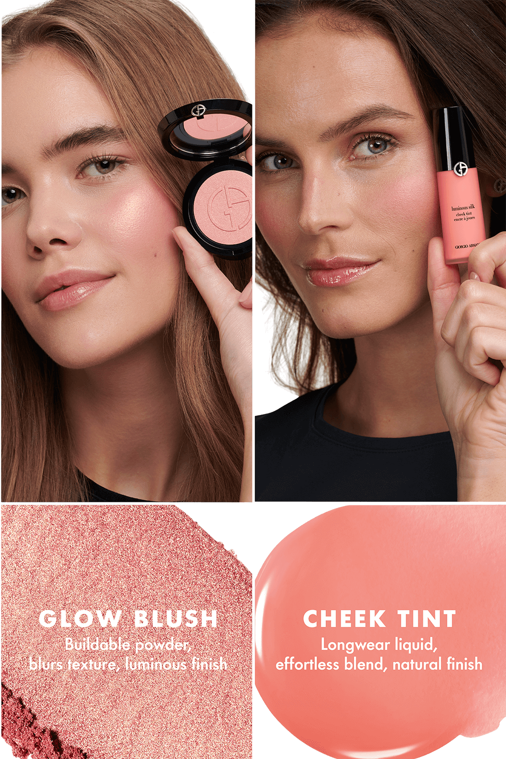 תמונת פנים של טינט ללחיים ולשפתיים