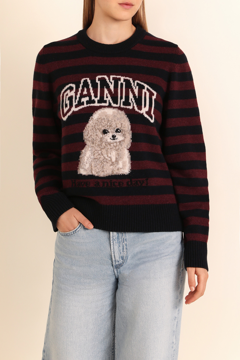 תמונת דוגמן קידמית של חולצת סריג