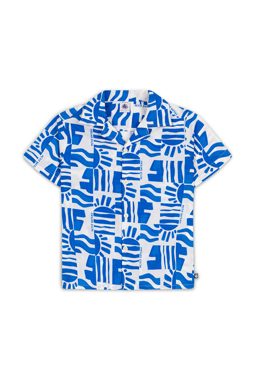 תמונה קידמית של חולצת כפתורים קצרה - גילאי 3-5 שנים