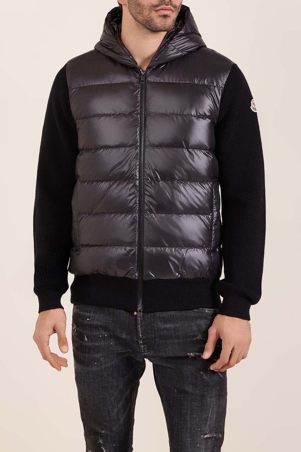 תמונת דוגמן קידמית של קרדיגן ריב מרופד