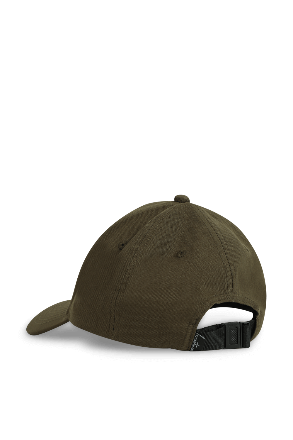 תמונה אחורית של כובע מצחייה ירוק עם לוגו רקום