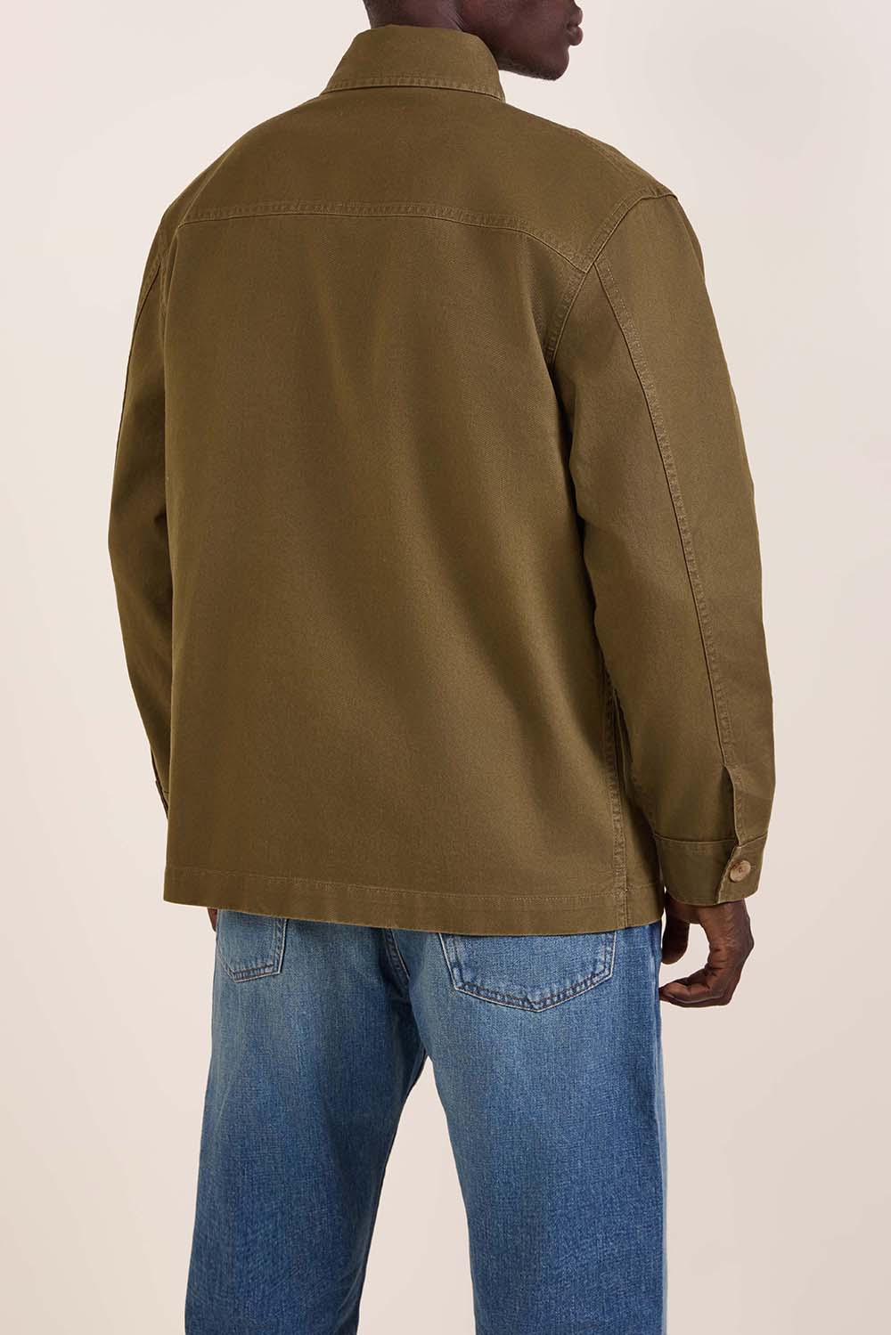 תמונת דוגמן אחורית של חולצת-ז'קט