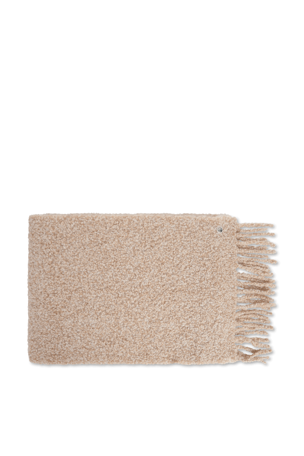 תמונה קידמית של צעיף סרוג בגוון ורוד