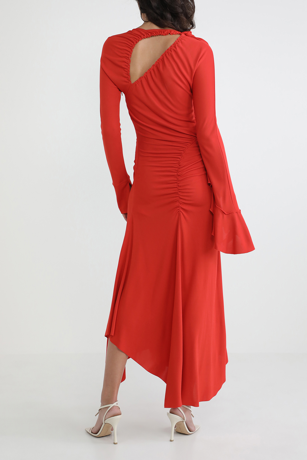 תמונת דוגמן אחורית של שמלת מידי