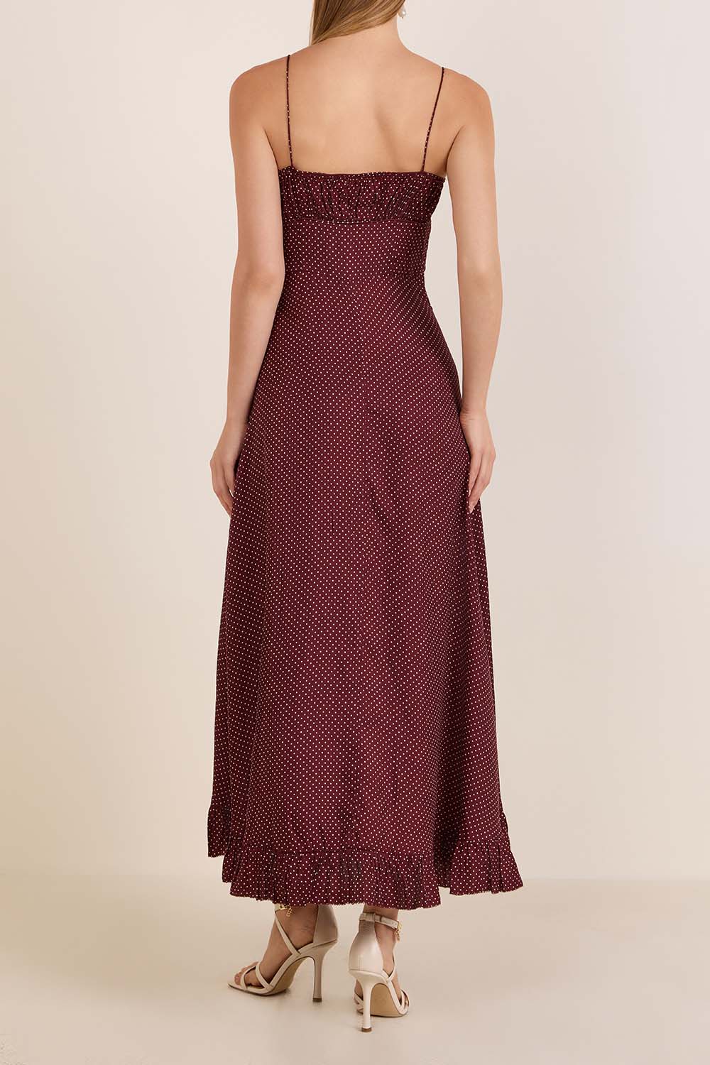 תמונת דוגמן אחורית של שמלת מקסי