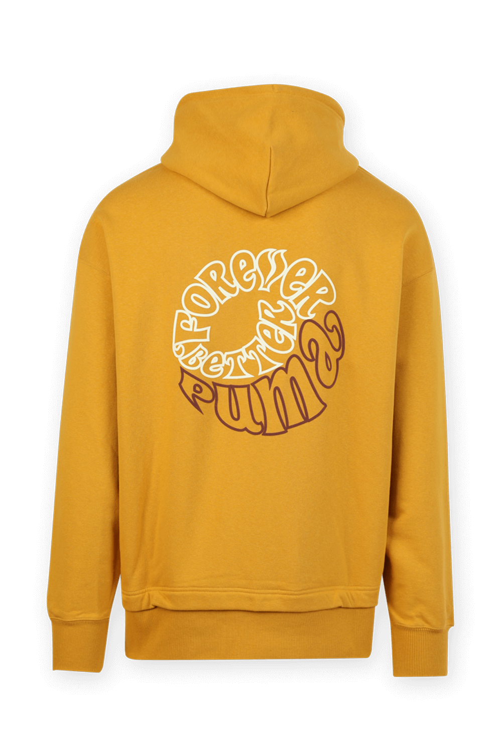 תמונת תקריב של סווטשירט דאון טאון מכותנה בגוון כתום