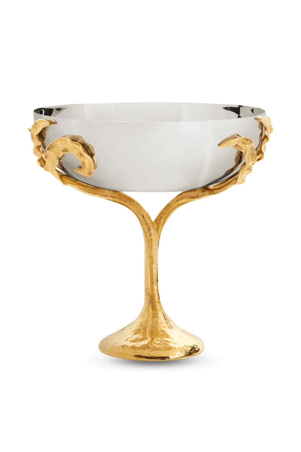 תמונה קידמית של קערת הגשה על רגל