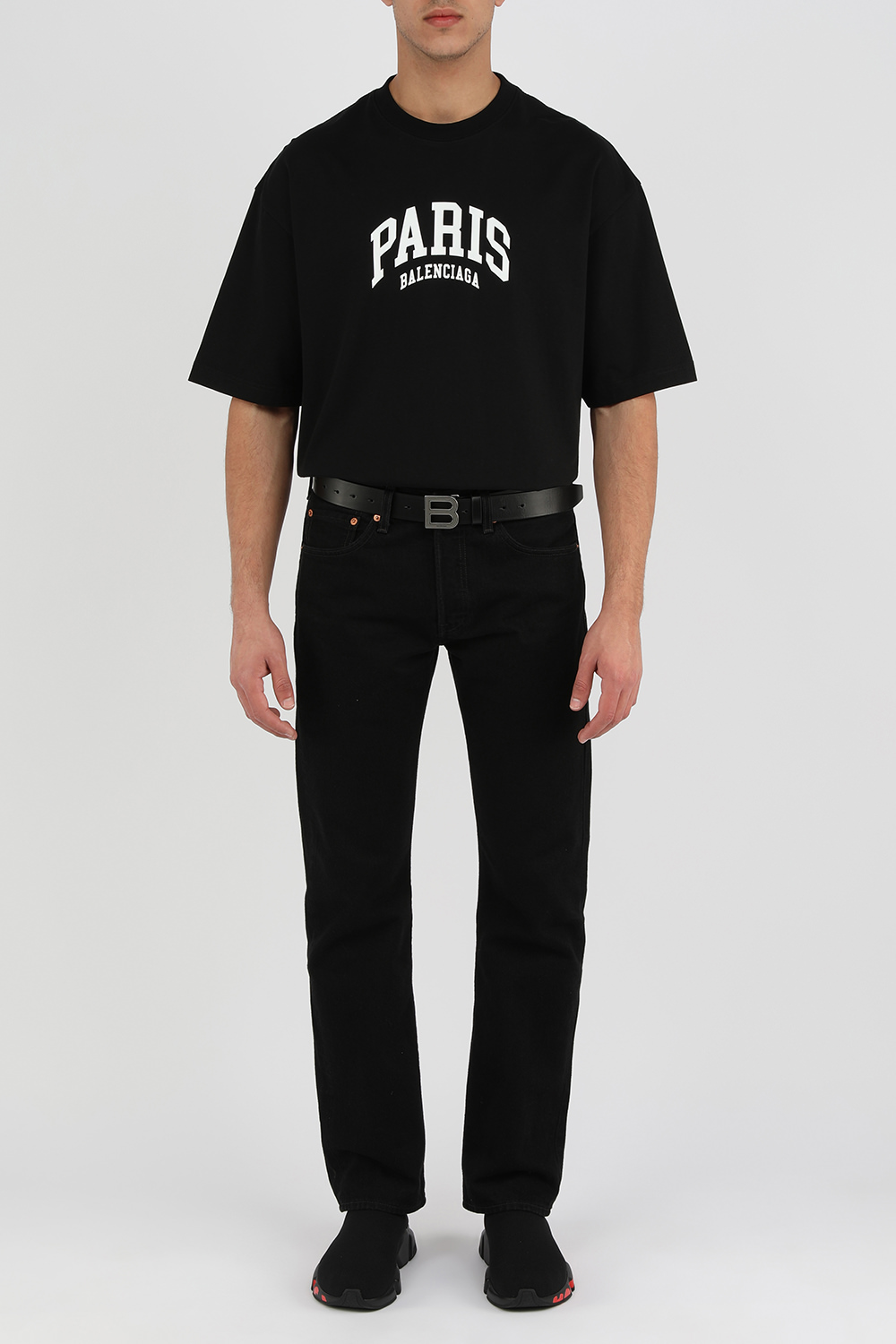 תמונת דוגמן קידמית של נעלי סניקרס ספיד גרפיטי שחורות