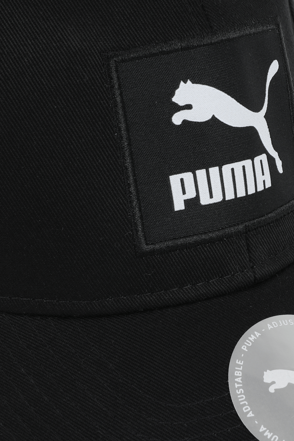 תמונת תקריב של Archive Logo Label Cap in Black