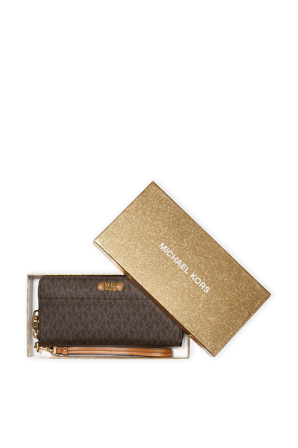 תמונת תקריב של ארנק מונוגרמי עם ידית נשיאה