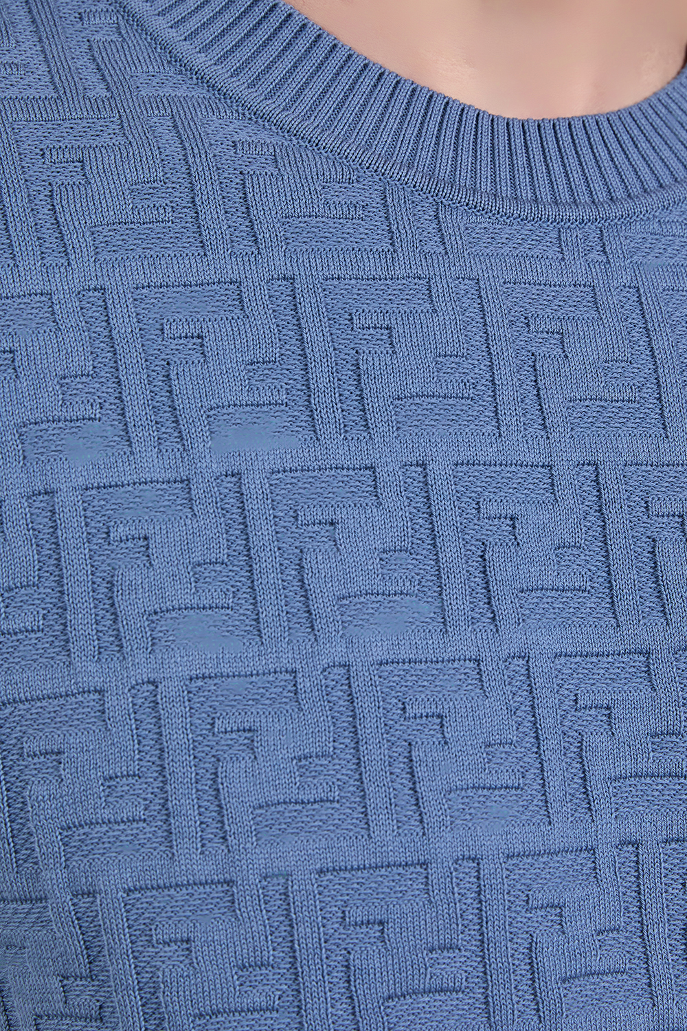 תמונת תקריב דוגמן של סריג כותנה