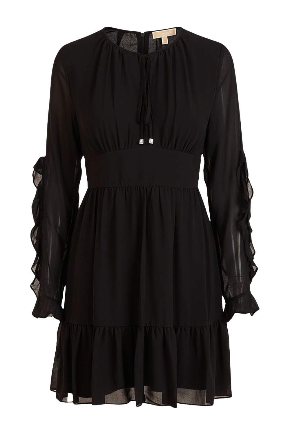 תמונה קידמית של שמלת שיפון