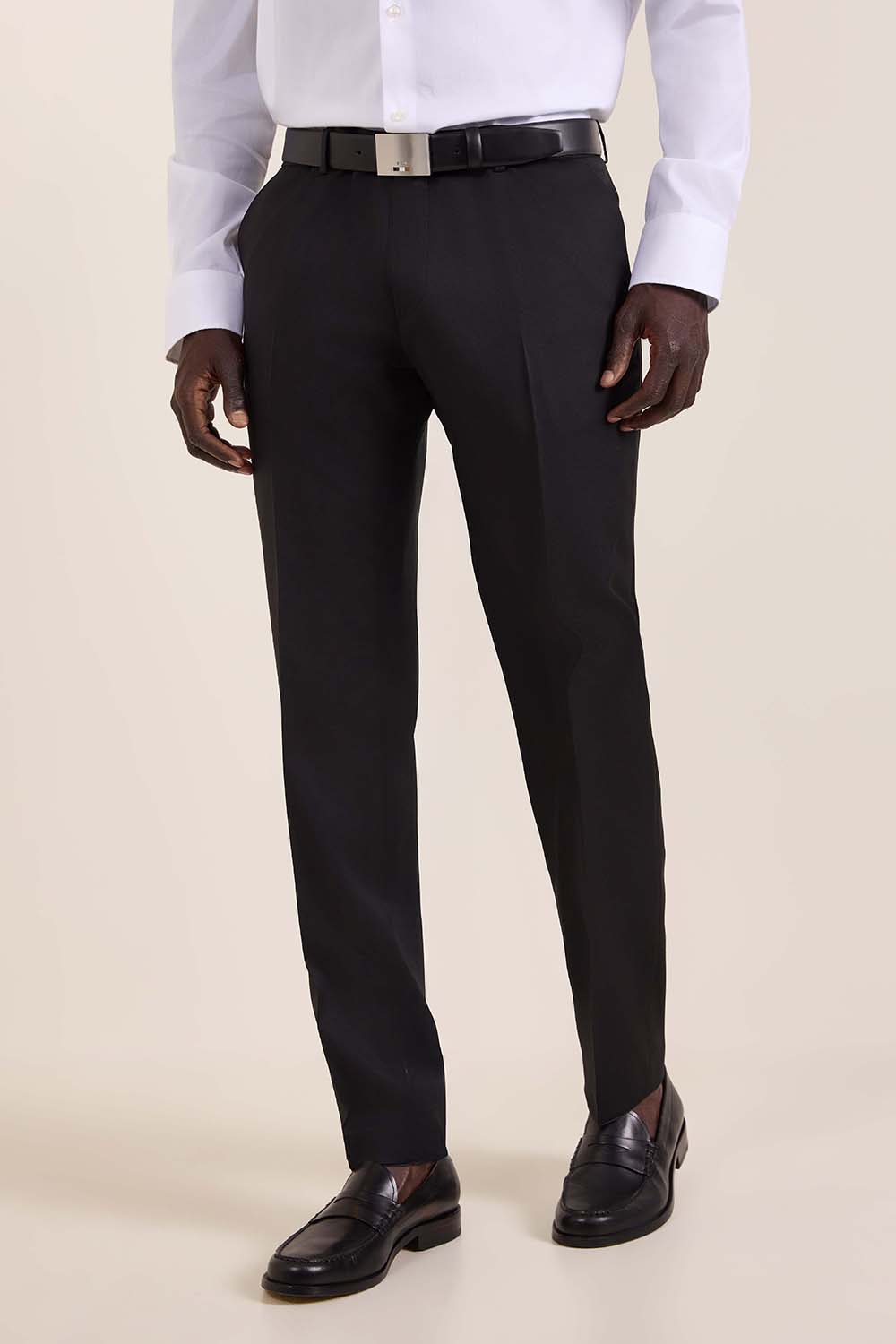 תמונת דוגמן קידמית של מכנסיים ארוכים מחוייטים אקסטרה סלים