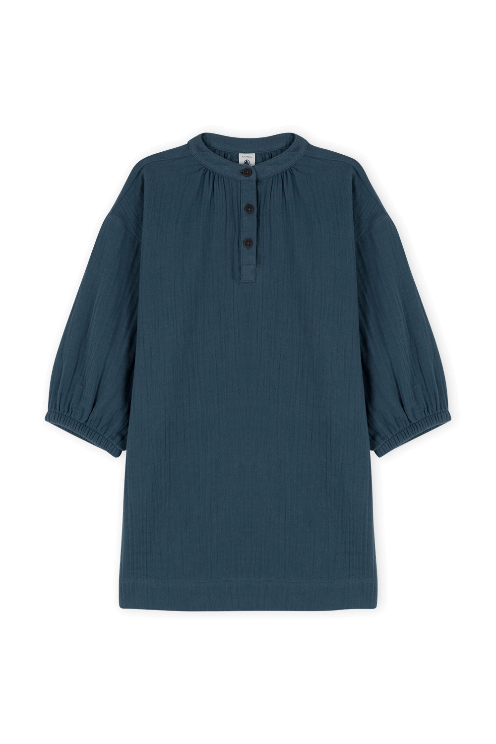 תמונה קידמית של שמלת בלוזון עם כפתורים - גילאי 3-5