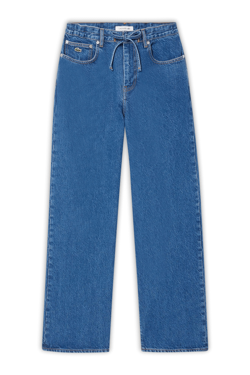 תמונה קידמית של מכנסי ג'ינס בגזרה רחבה