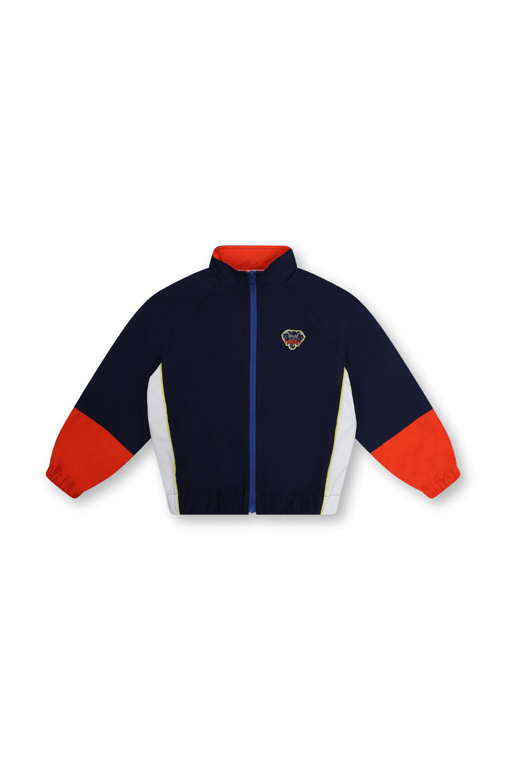 תמונה קידמית של גילאי 6-12 ז'קט ניילון עם הדפס הפיל