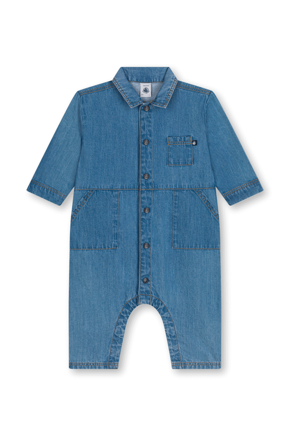 תמונה קידמית של אוברול ג'ינס - גילאי 6-12 חודשים