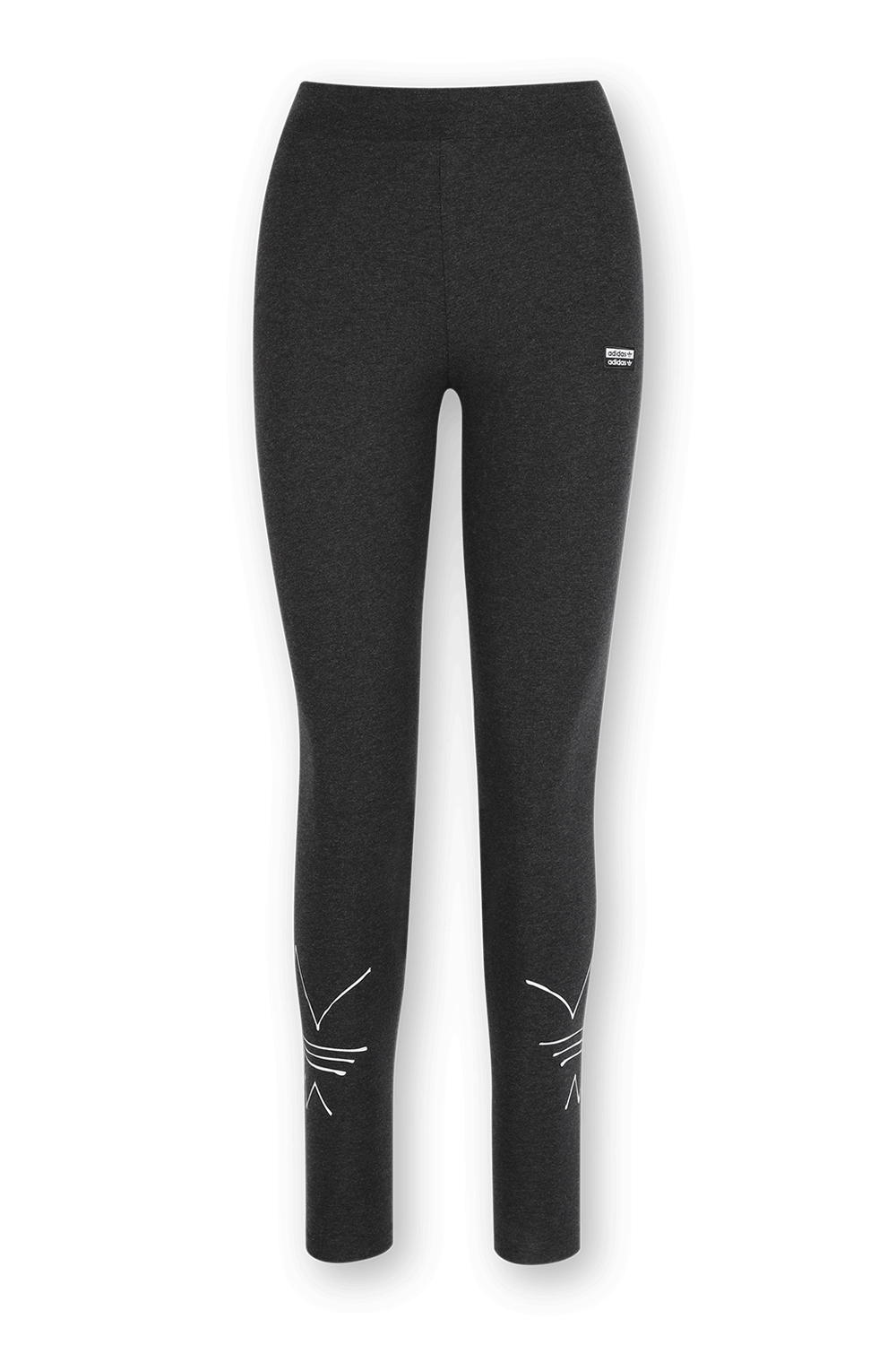 תמונה קידמית של מכנסי טייץ שחורים עם סמל המותג