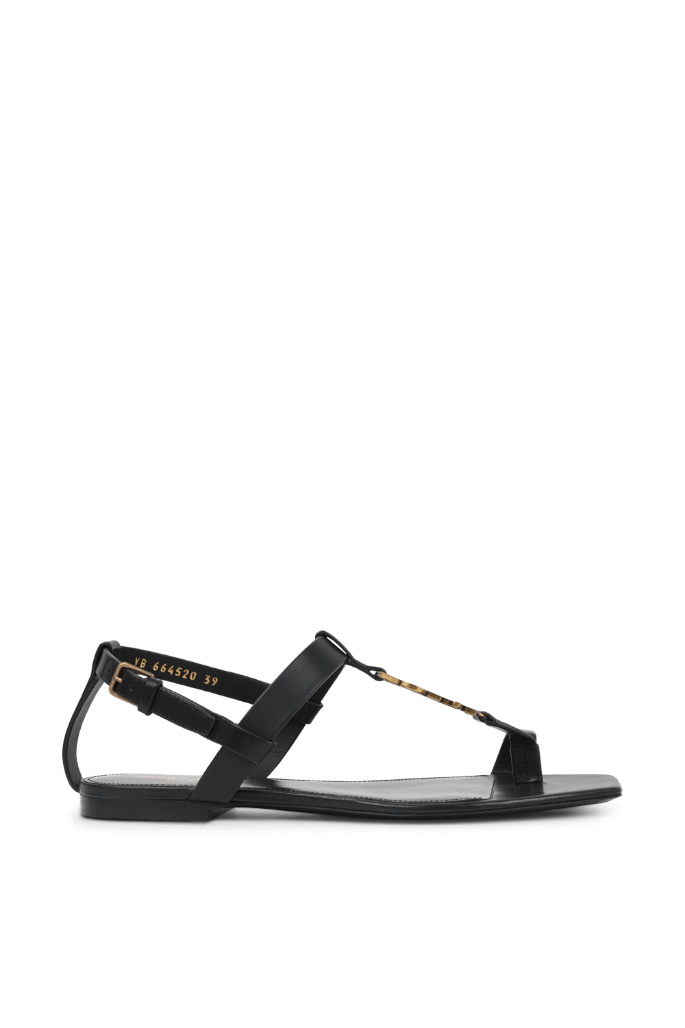 saint laurent black flat sandals