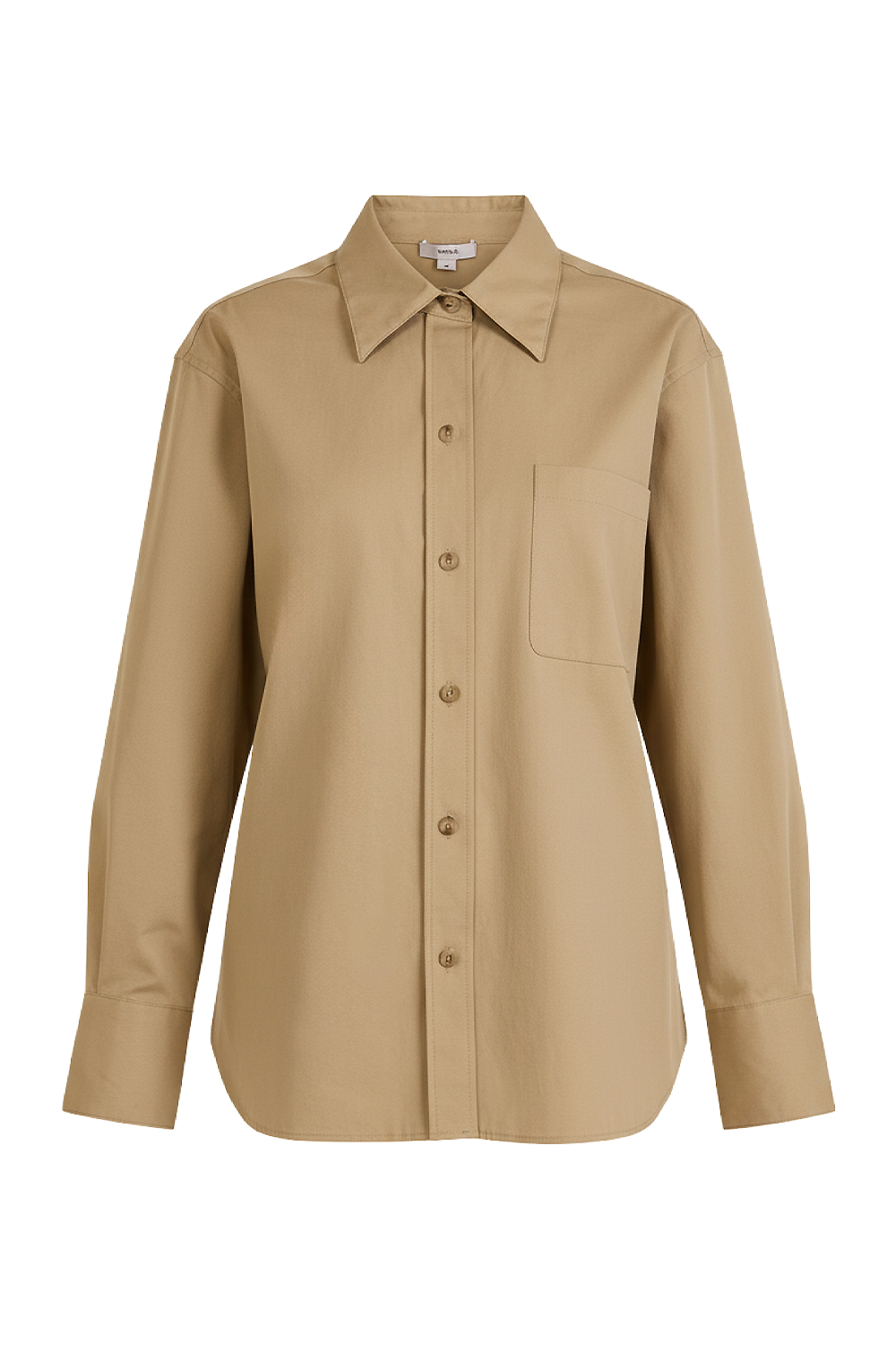 תמונה קידמית של חולצה מכופתרת אוברסייז