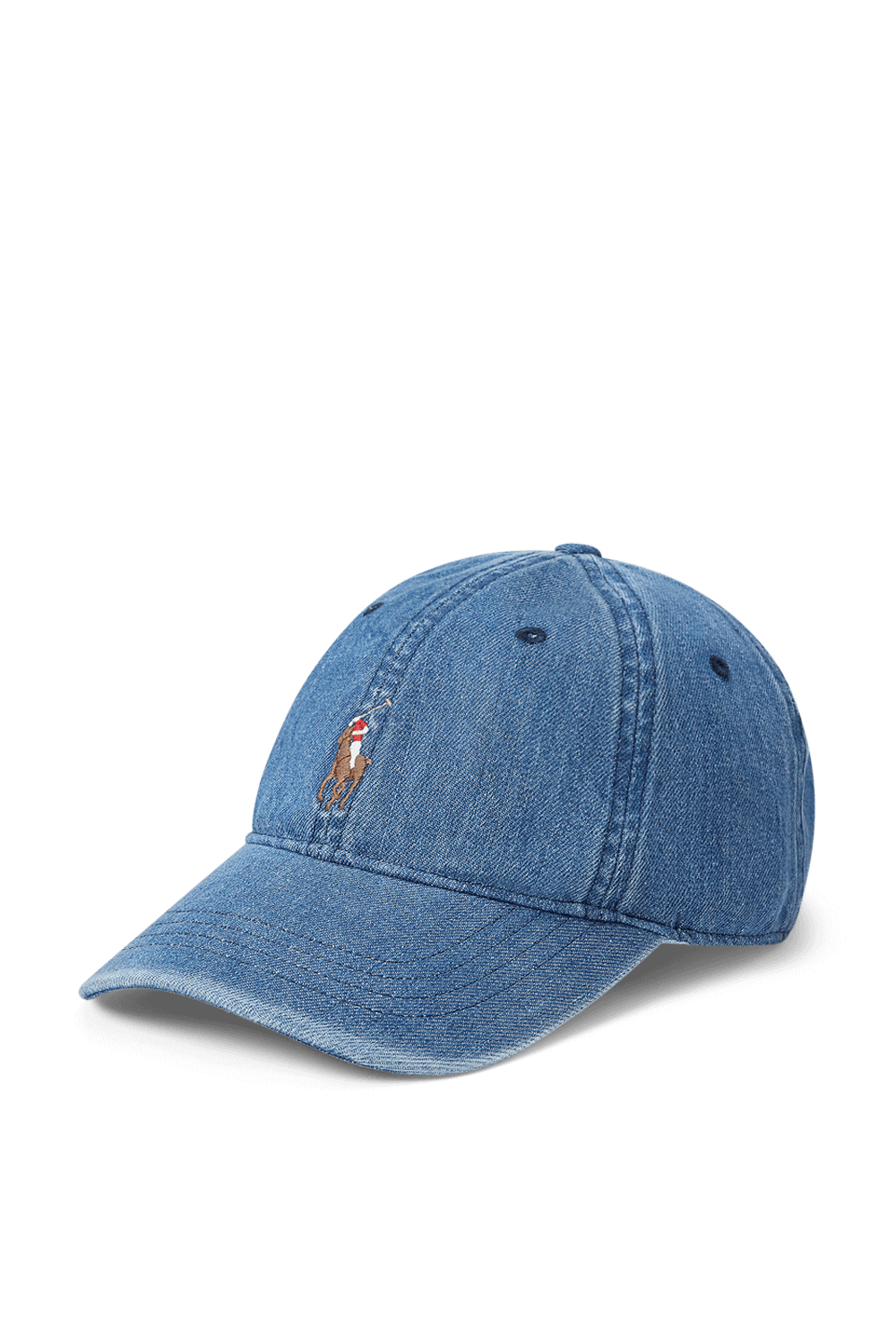 תמונה קידמית של כובע מצחייה ג'ינס