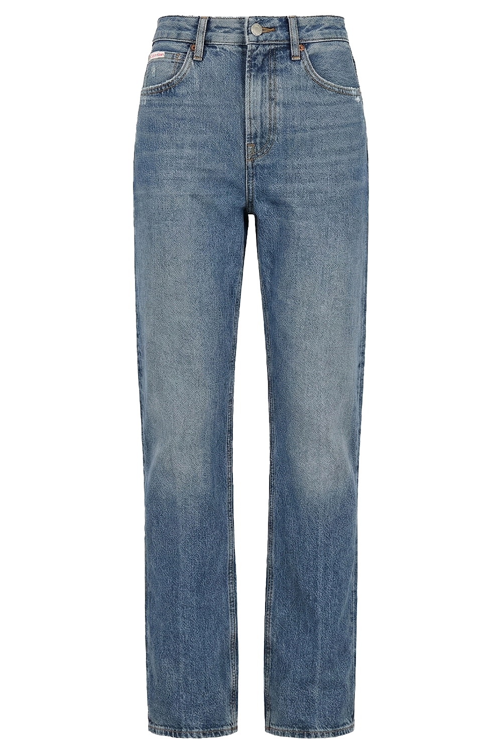 תמונה קידמית של מכנסי ג'ינס בגזרה ישרה