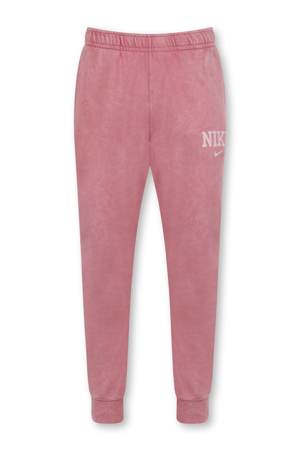 תמונה קידמית של מכנסי טרנינג לוגו ורודים