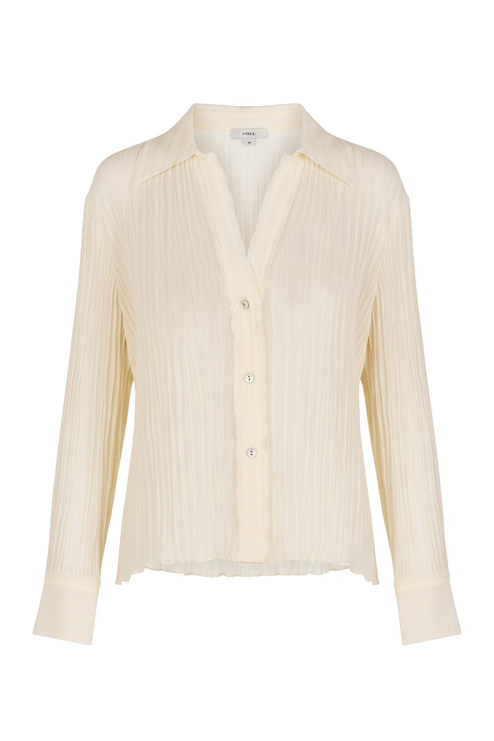 תמונה קידמית של חולצה מכופתרת שקופה