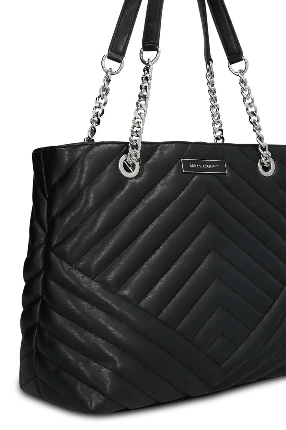 תמונת תקריב של תיק כתף קווילט לארג'