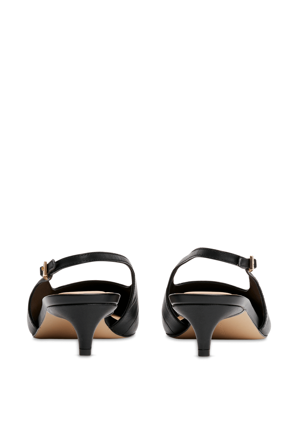 תמונת תקריב של נעלי עקב סלינג בק