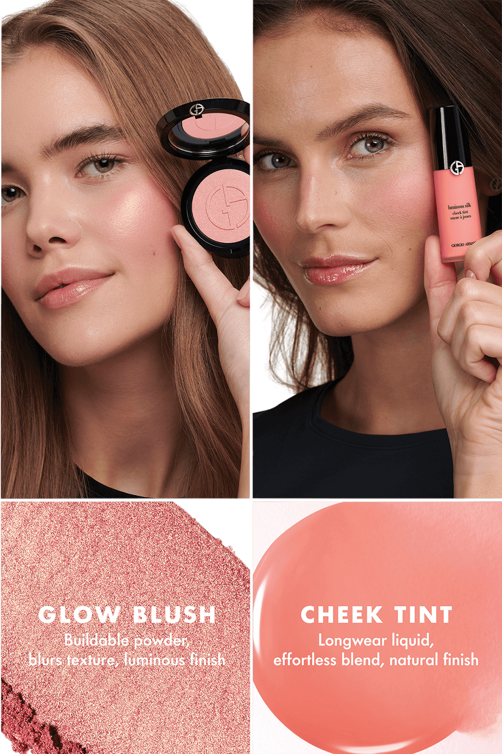 תמונת פנים של טינט ללחיים ולשפתיים