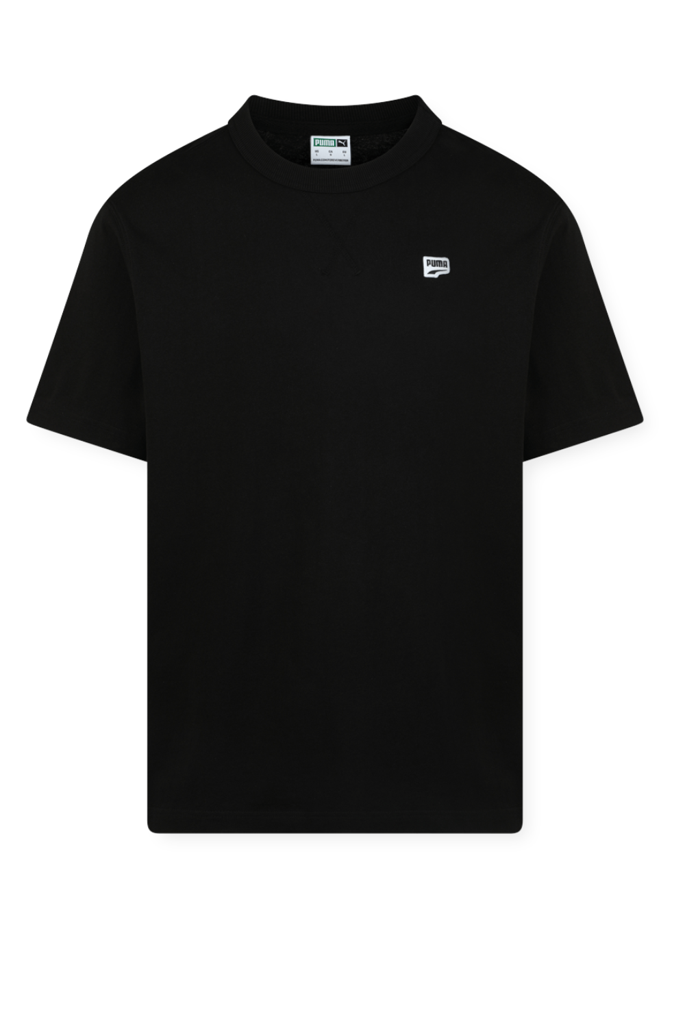 תמונה קידמית של חולצת טי שחורה עם לוגו