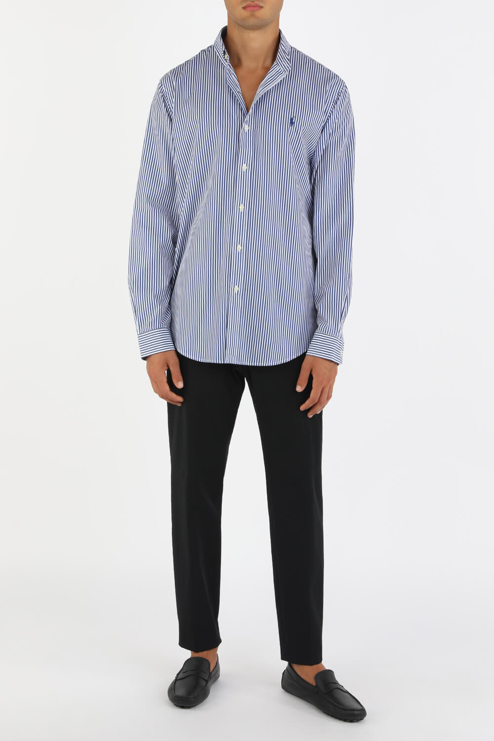 ralph lauren navy poplin shirt