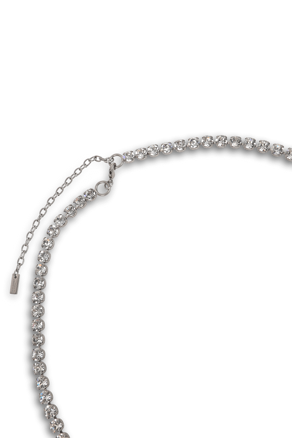 חגורת שרשרת תלתן בגוון כסוף