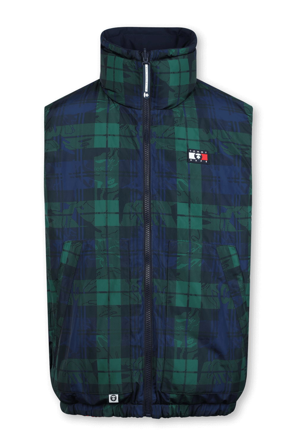 תמונה קידמית של טומיXאייפ מעיל פאפר דו צדדי בגווני כחול, אדום וצהוב